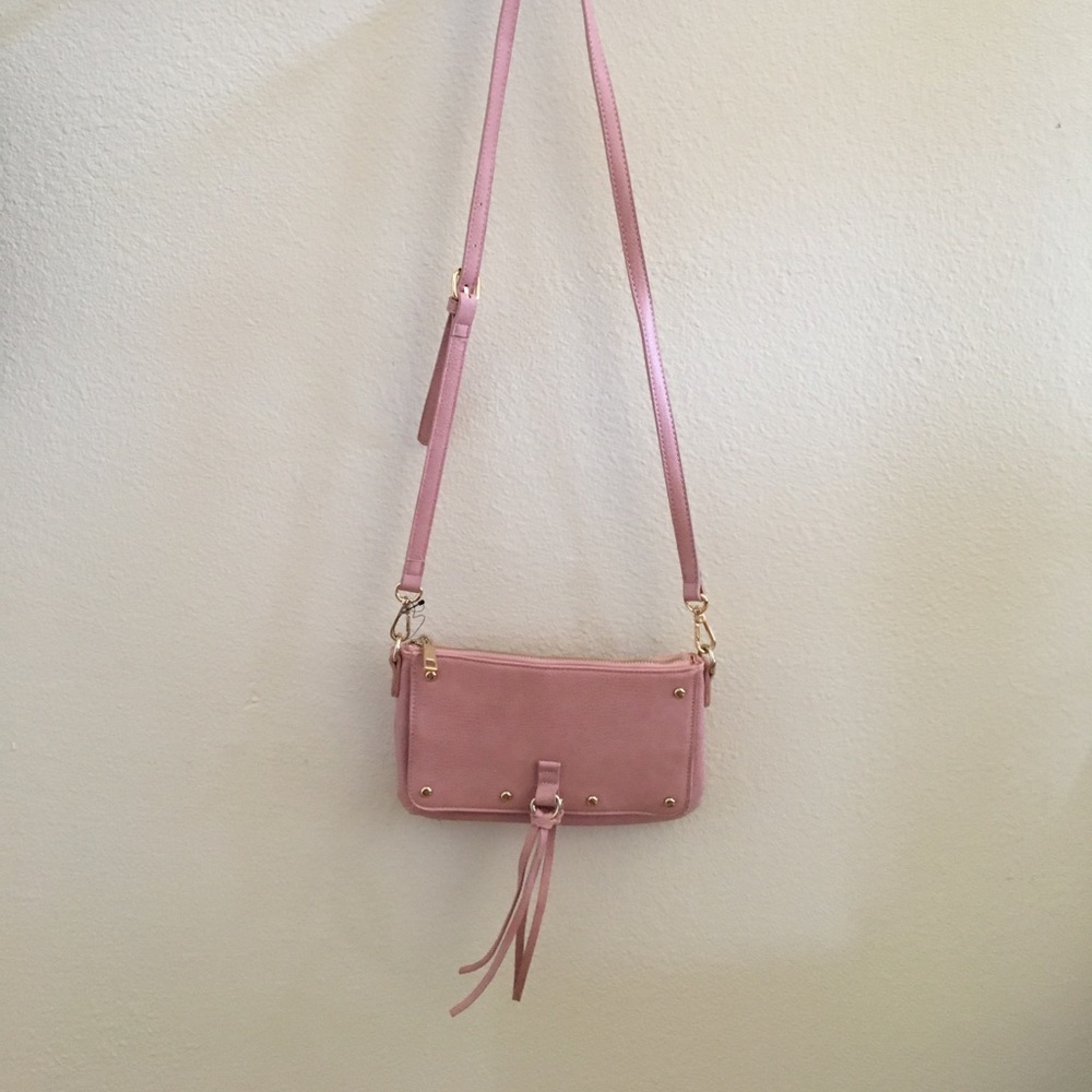 Pink Guess Crossbody Purse with Tassel